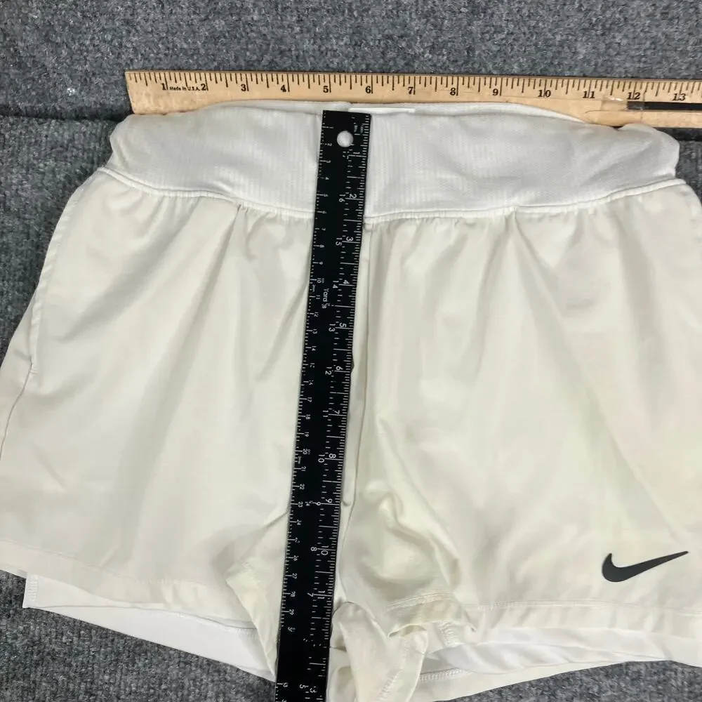 Nike Running Shorts Womens Size S White Dri-Fit Lightweight Lined Breathable Gym